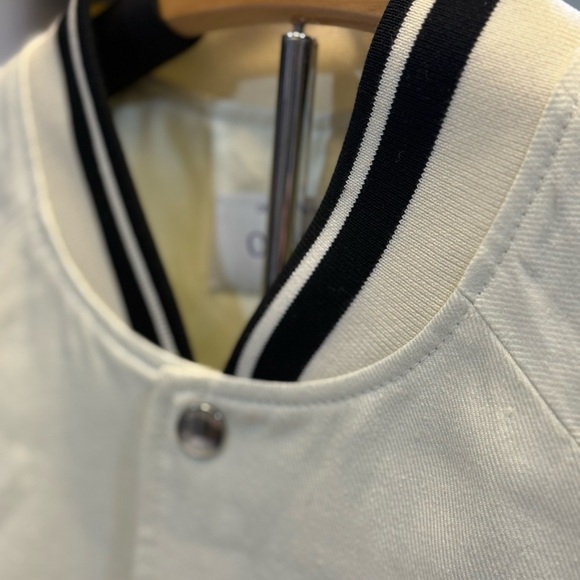 Off-White Italic linen Varsity Jacket - 52 - Brand New - Picture 3 of 14